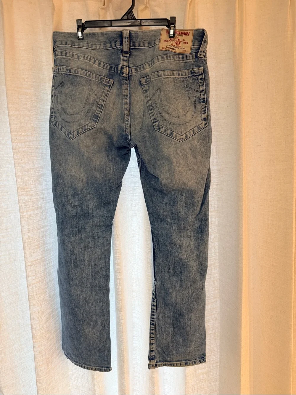 True Religion Men's Light Wash Bootcut Jeans waist 34